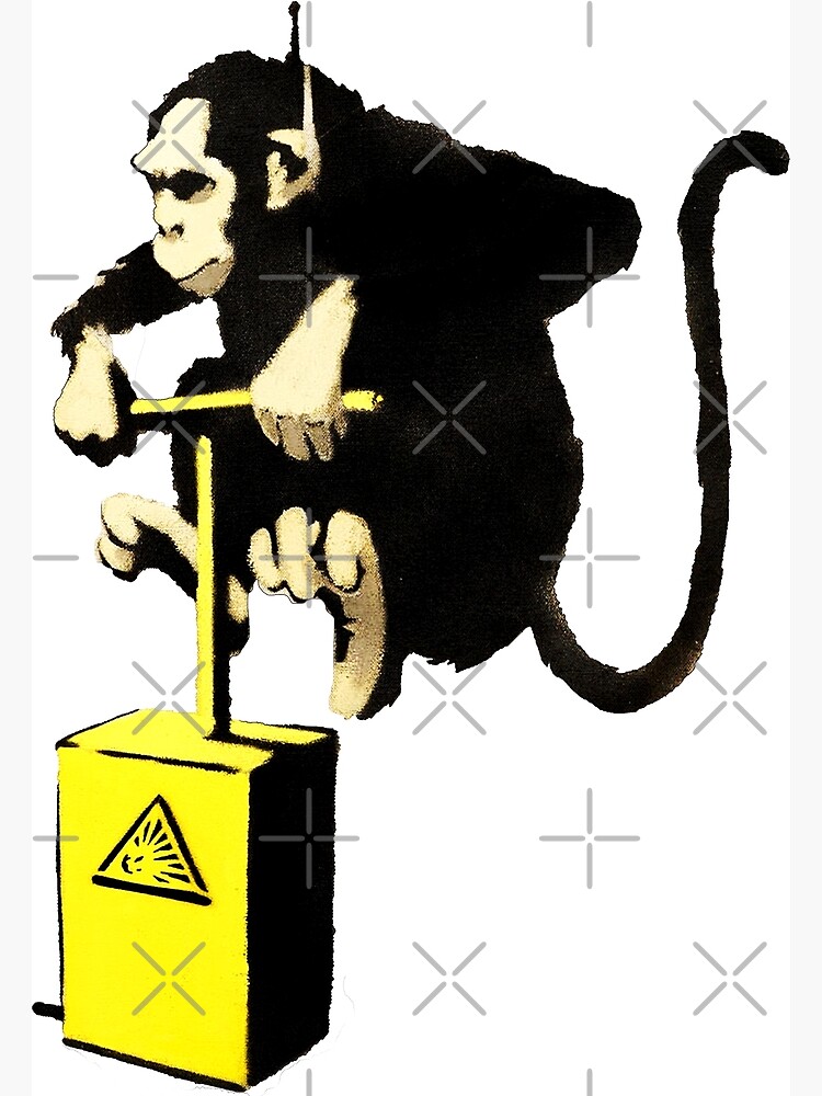 Monkey Detonator - Animals Strike Back - Banksy | Metal Print