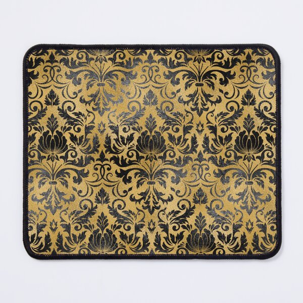 Item preview, Black Gold Floral Flower Pattern Gift Premium Art Apparel Essential Motivation Inspiration Joy Mood Funny Cat Halloween designed and sold by DesignByHeartUK.