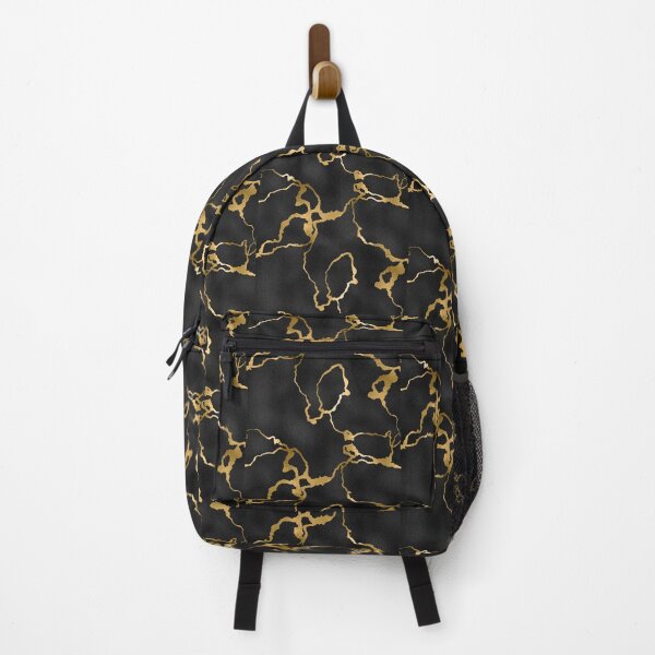 Item preview, Marble Black Gold Floral Flower Pattern Gift Premium Art Apparel Essential Motivation Inspiration Joy Mood Funny Cat Halloween designed and sold by DesignByHeartUK.