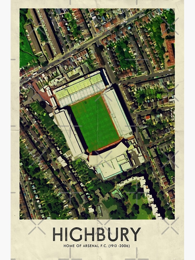 "Vintage Football Grounds Highbury (Arsenal FC)" Photographic Print