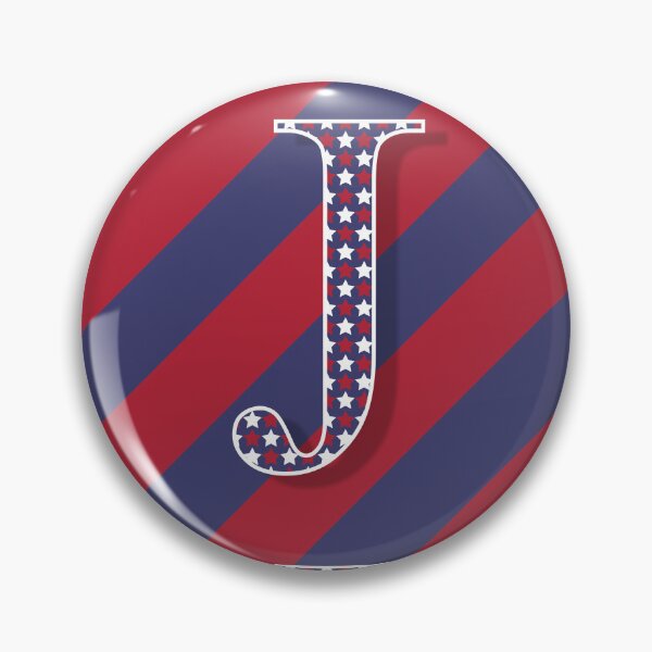 Item preview, The Letter J Americana Old Glory Red and Blue 5748 designed and sold by Art in My Loft.