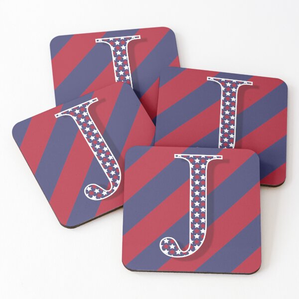 Item preview, The Letter J Americana Old Glory Red and Blue 5748 designed and sold by Art in My Loft.