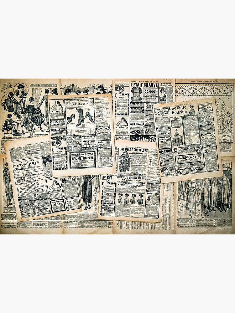 3119-13081 Underwood Black Vintage Newspaper Wallpaper | The
