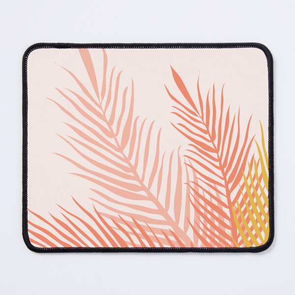 Item preview, Tropical Palm Leaves Illustration - peach pink and orange  designed and sold by BrankaPD.