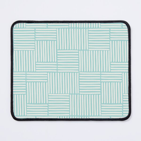 Item preview, Geometric hand drawn stripes and lines pattern in light blue color designed and sold by BrankaPD.