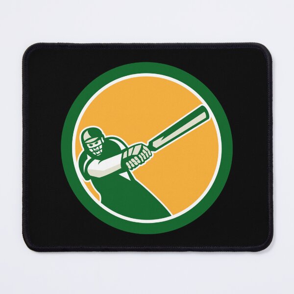 Item preview, Cricket Player Batsman Batting Circle Retro Sticker designed and sold by verarheaf9.