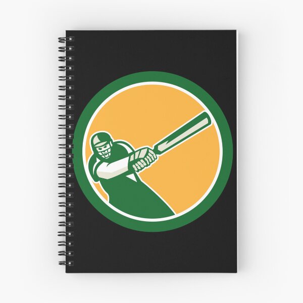 Item preview, Cricket Player Batsman Batting Circle Retro Sticker designed and sold by verarheaf9.
