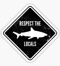 Respect The Locals - Shark Diving Sticker