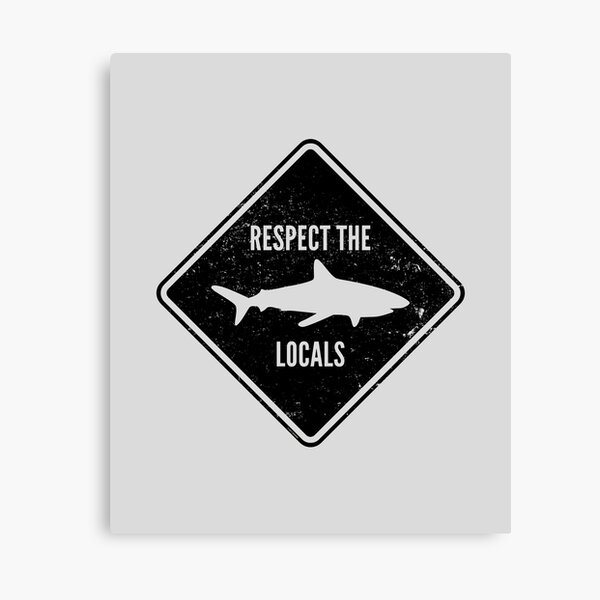 Respect The Locals - Shark Diving Canvas Print