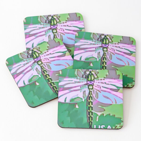 Item preview, Green dragonfly USA postage stamp designed and sold by Emeris.