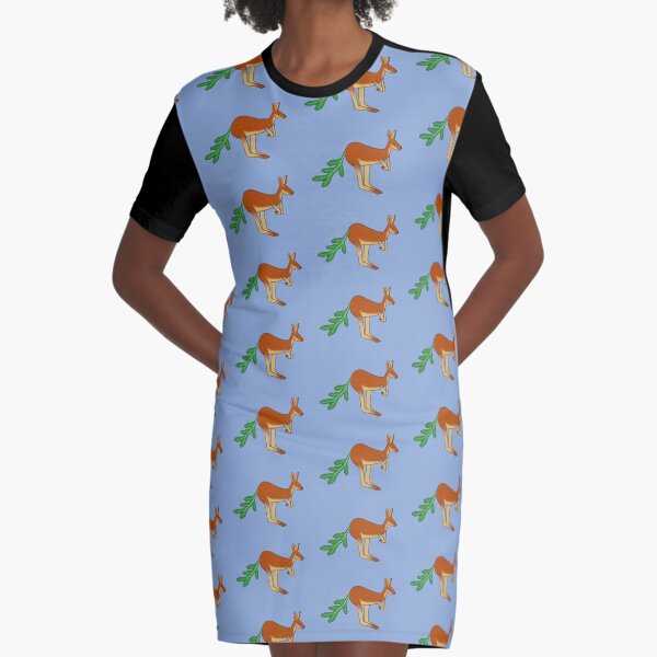 K is for Kangarugula Graphic T-Shirt Dress