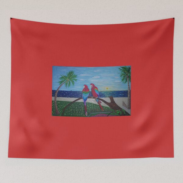 Item preview, Parrots Chatting by the Sea designed and sold by Anne Gitto.