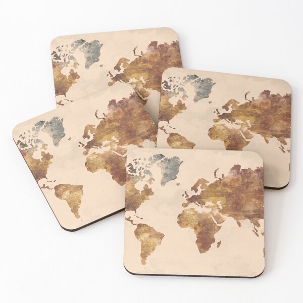 Item preview, World Map Abstract Art designed and sold by SharpWallArts.