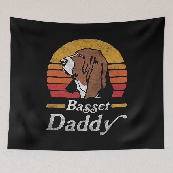 Item preview, Retro Vintage Basset Hound Daddy designed and sold by More Cute Dogs.