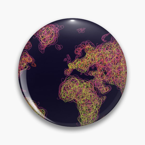 Item preview, World Map Abstract Art designed and sold by SharpWallArts.