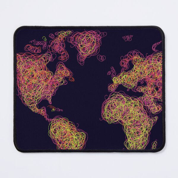 Item preview, World Map Abstract Art designed and sold by SharpWallArts.
