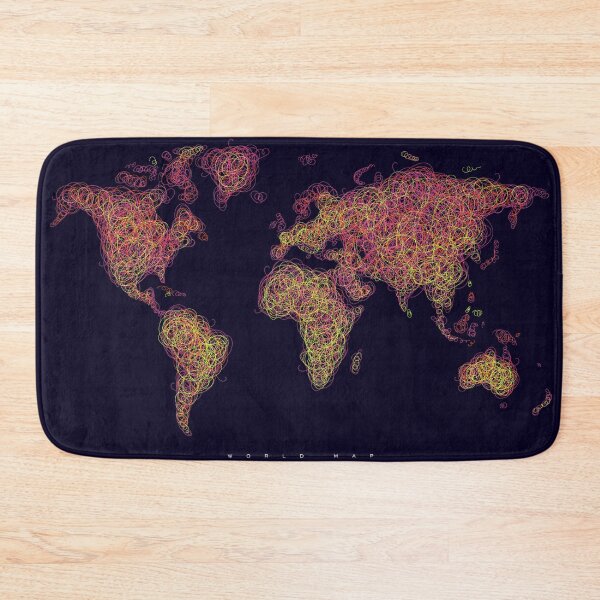 Item preview, World Map Abstract Art designed and sold by SharpWallArts.