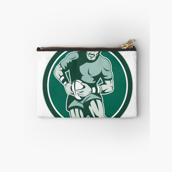Item preview, Rugby Player Running Attacking Circle Retro designed and sold by patrimonio.