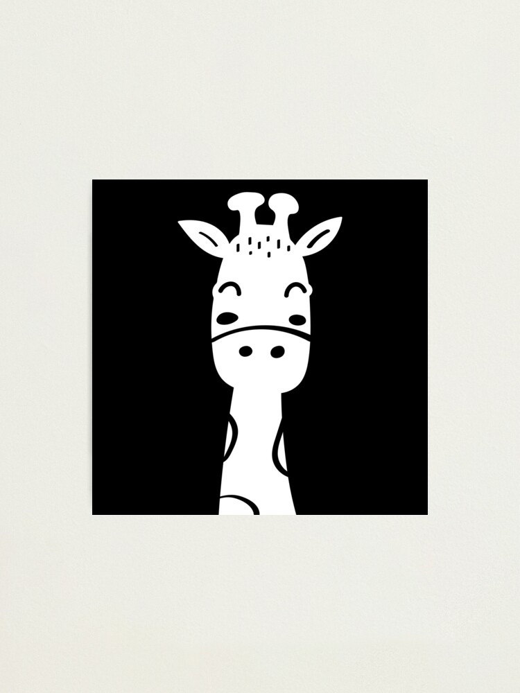 High Contrast Baby Giraffe - Black & White Sensory Photographic Print for  Sale by Little-Popcorn