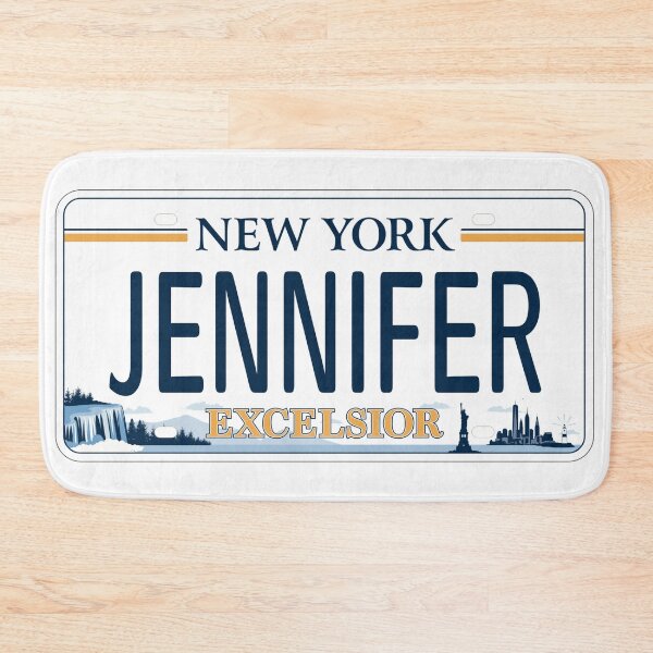 Item preview, Jennifer Personalized Name New York Car License Plate designed and sold by Teetans.