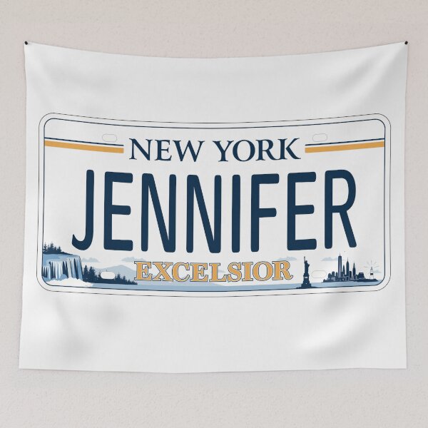 Item preview, Jennifer Personalized Name New York Car License Plate designed and sold by Teetans.