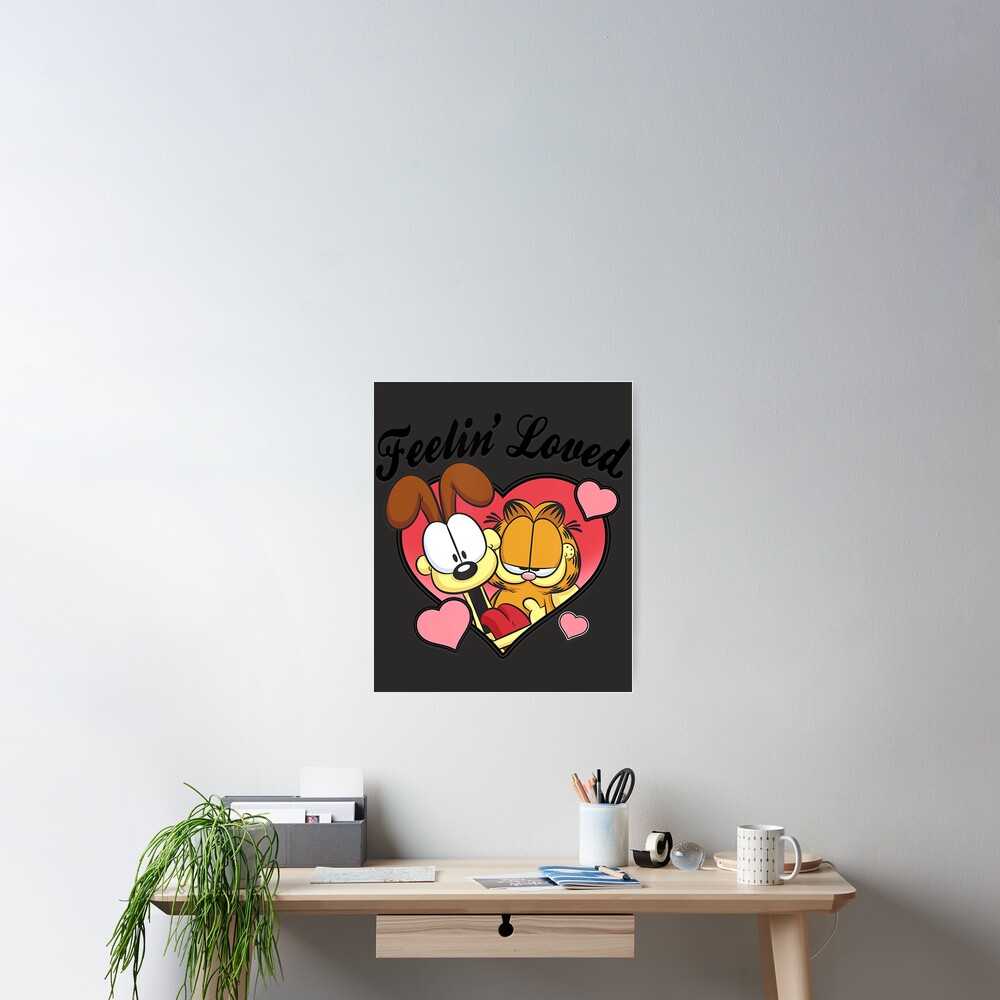 garfield-valentine-s-day-garfield-odie-feelin-loved-poster-for-sale