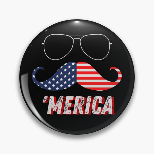Item preview, Merica USA Mustache Sunglasses Cool America American Flag Patriot Mood July 4th Independence Day  designed and sold by CarantinedChaos.