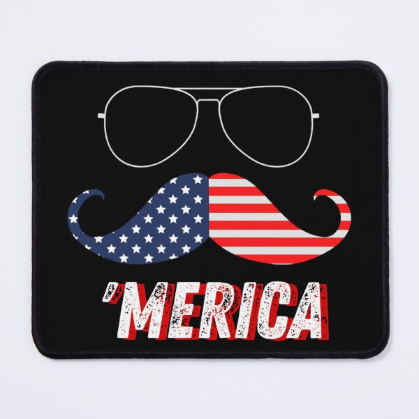 Item preview, Merica USA Mustache Sunglasses Cool America American Flag Patriot Mood July 4th Independence Day  designed and sold by CarantinedChaos.