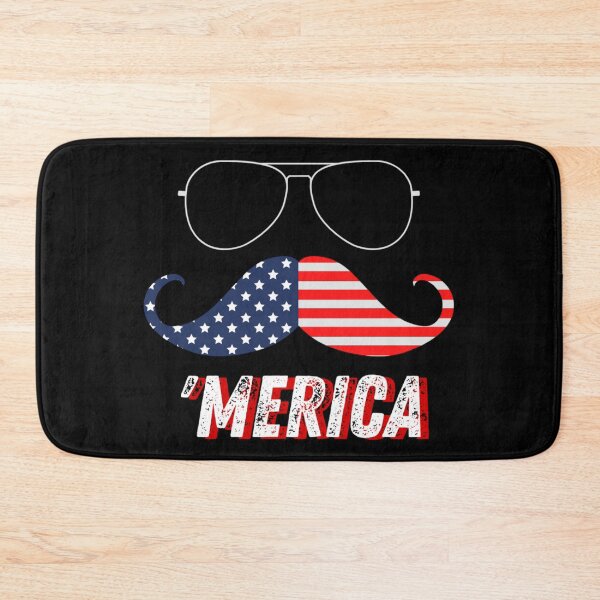 Item preview, Merica USA Mustache Sunglasses Cool America American Flag Patriot Mood July 4th Independence Day  designed and sold by CarantinedChaos.