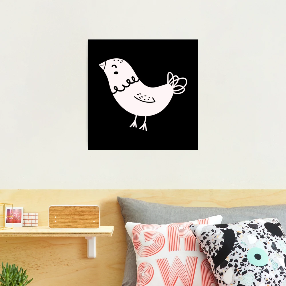 High Contrast Baby Bird - Black & White Sensory Photographic