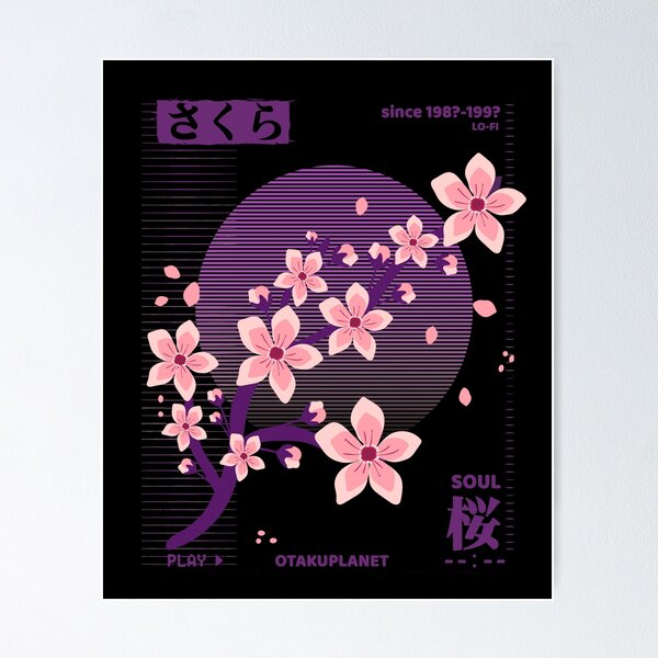 Cherry Blossom Vaporwave Posters for Sale | Redbubble