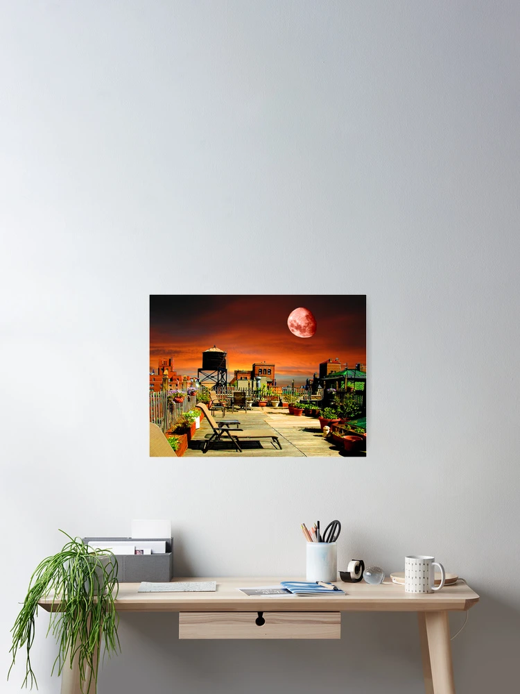 Thumbnail 2 of 3, Poster, Red Moon Rising designed and sold by Robxavier.