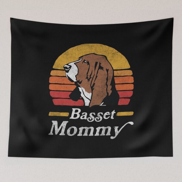 Item preview, Retro Vintage Basset Hound Mommy designed and sold by More Cute Dogs.