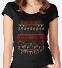 ScroFANhohoho Not so Ugly Christmas Sweater Women's Fitted Scoop T-Shirt
