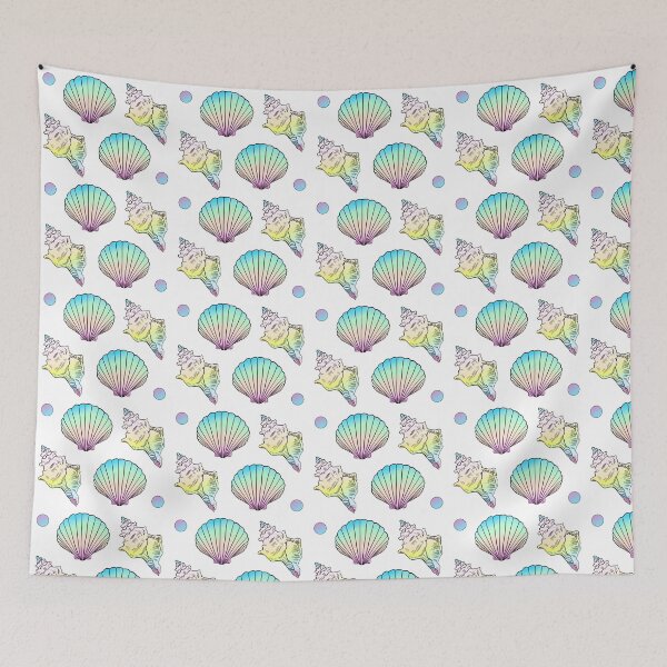 Item preview, Colorful Summer Shells Pattern | Mermaid shells designed and sold by Lindsay Marie Patterns.