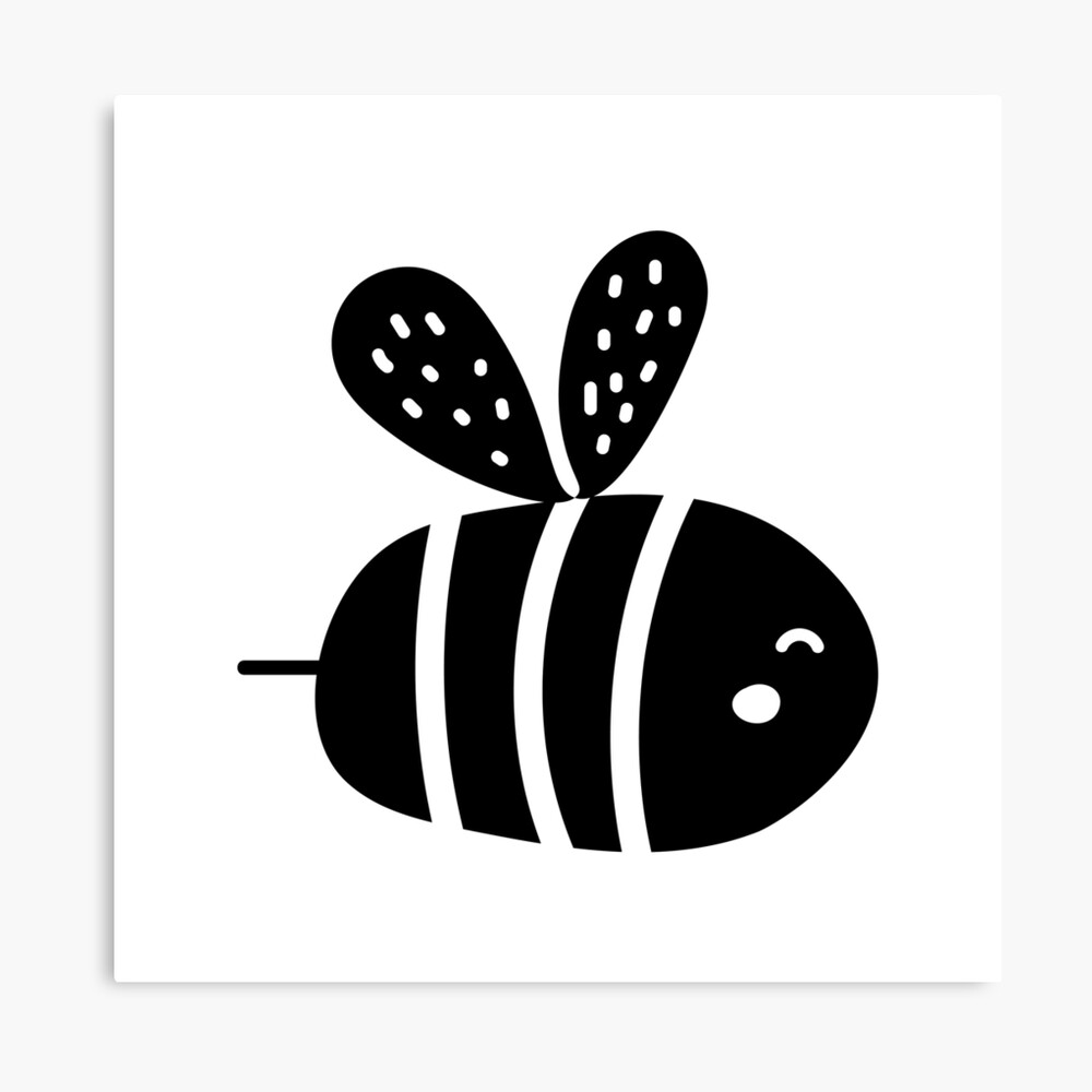 High Contrast Baby Bee - Black & White Sensory Photographic Print