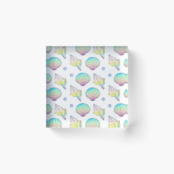 Item preview, Colorful Summer Shells Pattern | Mermaid shells designed and sold by Lindsay Marie Patterns.