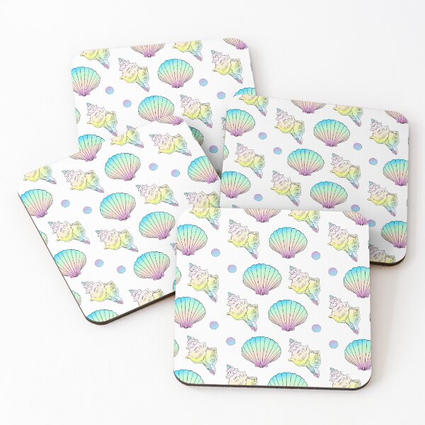 Item preview, Colorful Summer Shells Pattern | Mermaid shells designed and sold by Lindsay Marie Patterns.