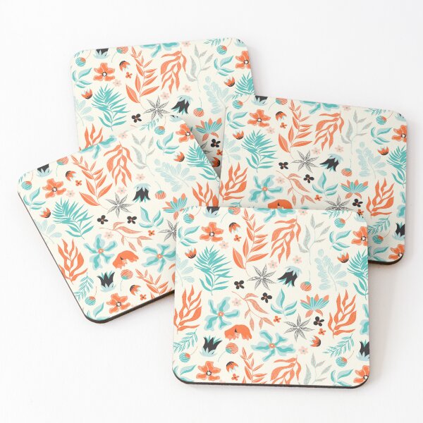 Item preview, Flowers leaf pattern red green designed and sold by klimov0101.
