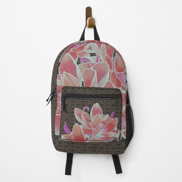 Item preview, Earthy Brun Fusion Lotus: Japanese Floral on Moroccan Pattern designed and sold by Art-PraveenRai.
