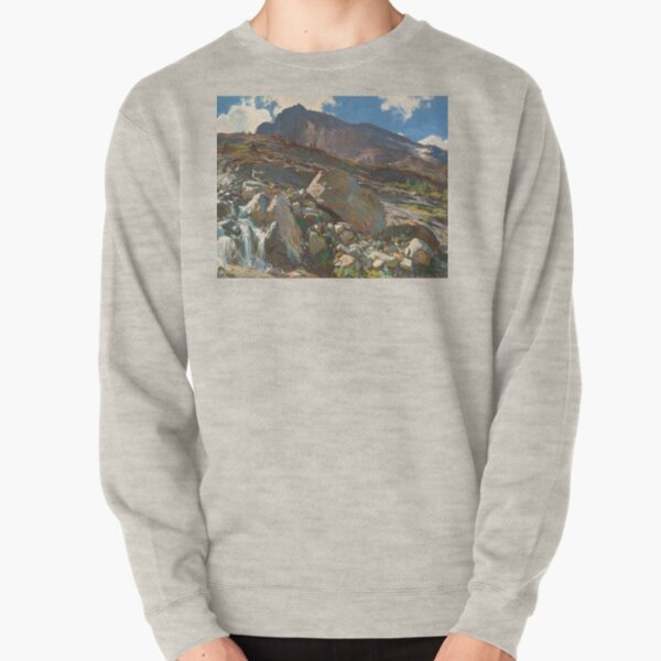 Simplon Pass Oil Painting by John Singer Sargent Pullover Sweatshirt