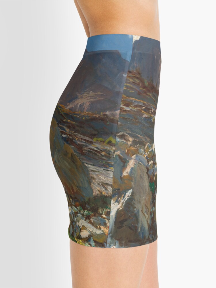 Alternate view of Simplon Pass Oil Painting by John Singer Sargent Mini Skirt