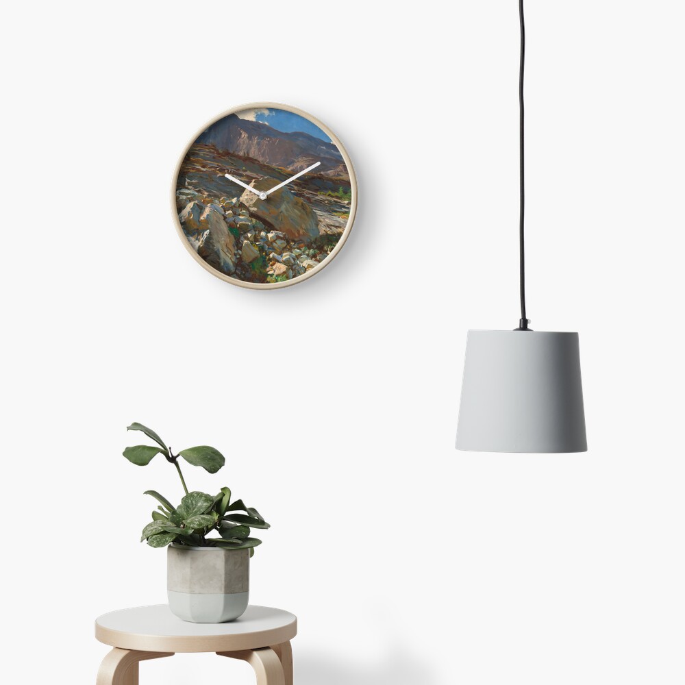 Simplon Pass Oil Painting by John Singer Sargent Clock