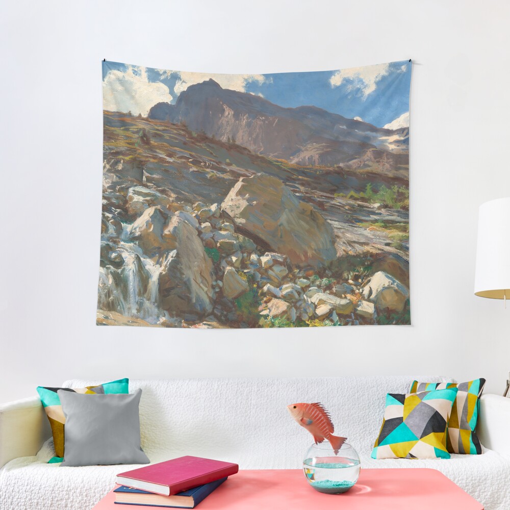 Simplon Pass Oil Painting by John Singer Sargent Tapestry