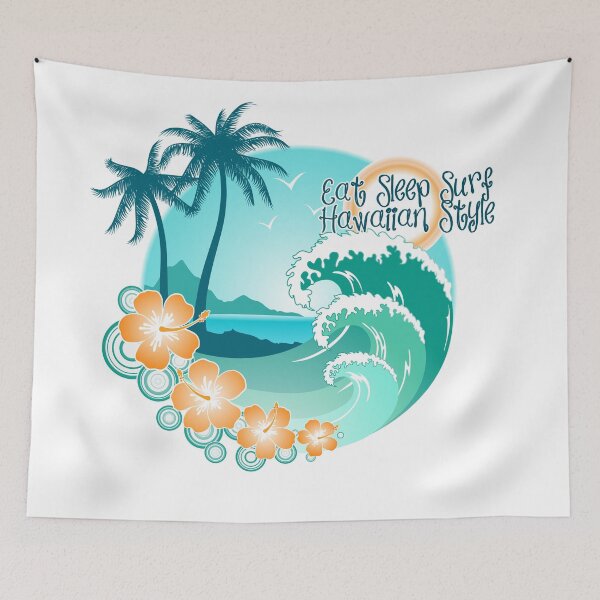Item preview, Eat Sleep Surf Hawaiian Style 1 designed and sold by Makanahele.