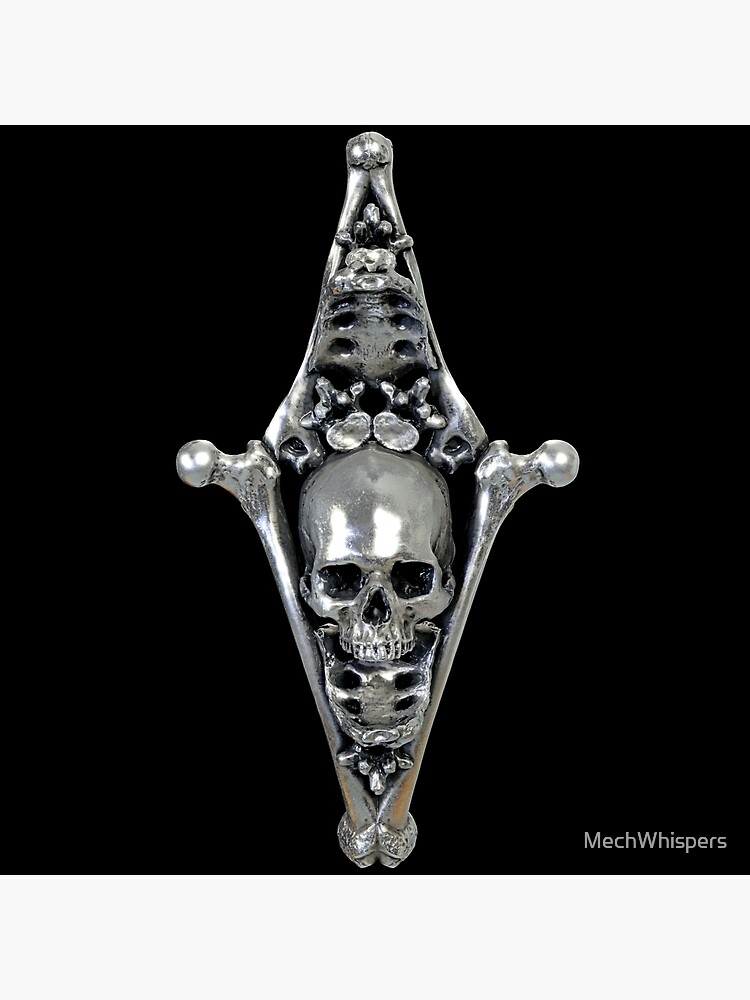 Skull and Crossbones Diamond Symbol Halloween Skull Design (Skull