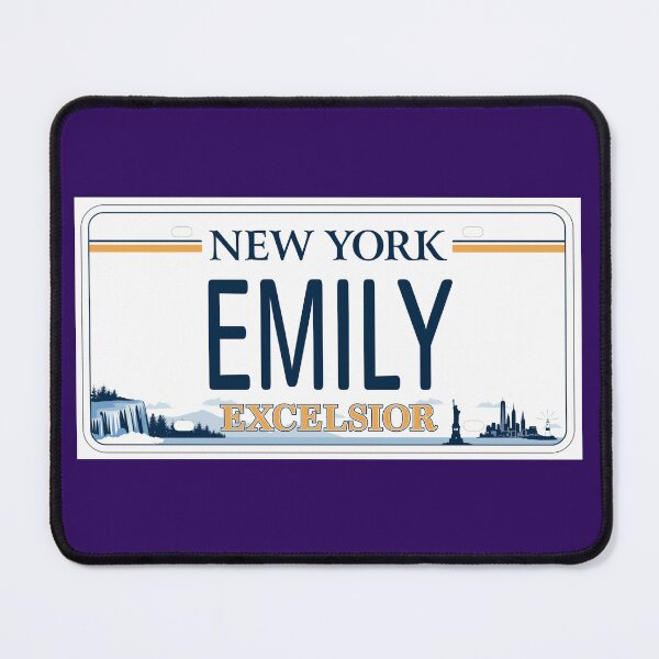 Item preview, Emily Name Personalized New York Car License Plate designed and sold by Teetans.