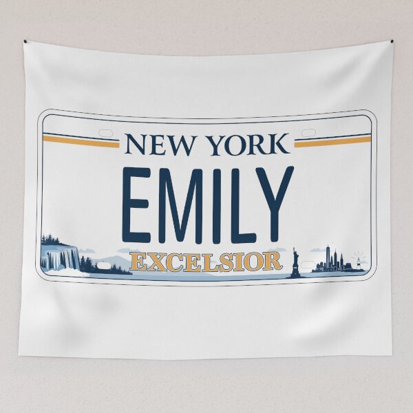 Item preview, Emily Name Personalized New York Car License Plate designed and sold by Teetans.
