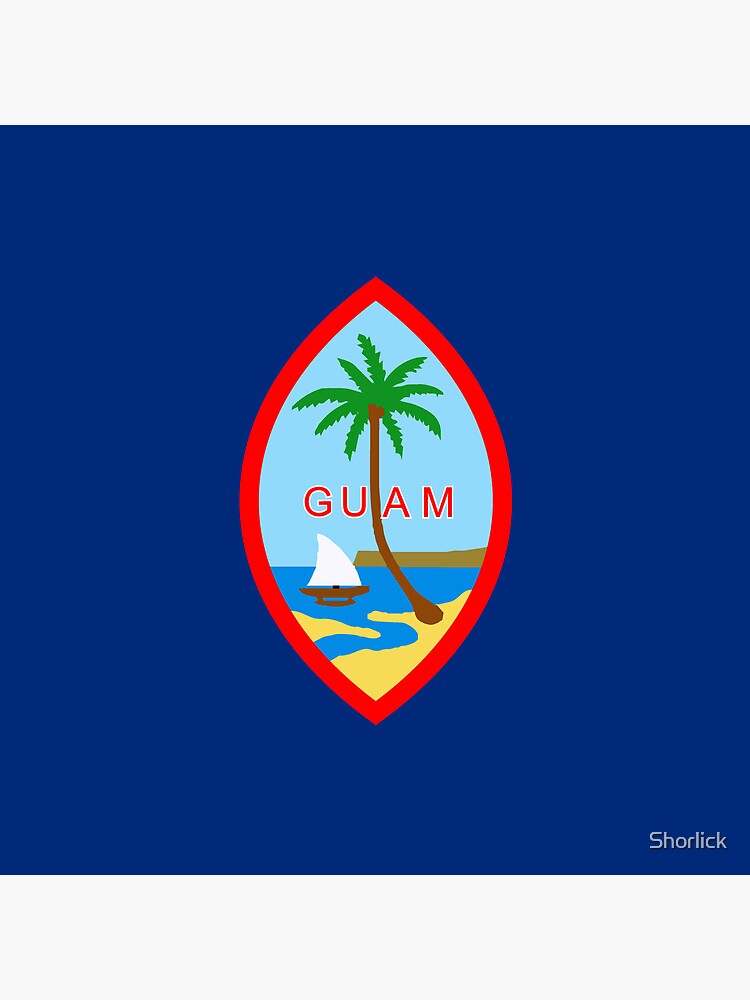Aperçu 3 sur 3. Coussin avec l'œuvre Drapeau du Guam créée et vendue par Shorlick.