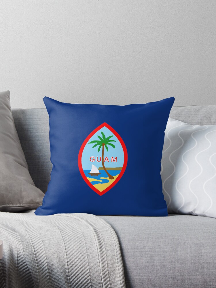 Aperçu 1 sur 3. Coussin avec l'œuvre Drapeau du Guam créée et vendue par Shorlick.